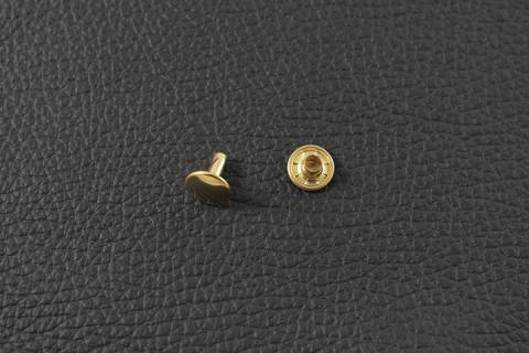 100 Doppelkopf - Hohlnieten 9/10 mm Messing/Gold 372